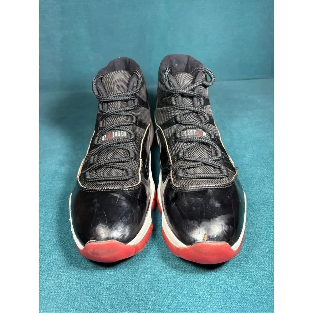 Nike Air Jordan 11 Retro Bred Playoffs 2019 Black Red White 378037-061 Men’s Siz